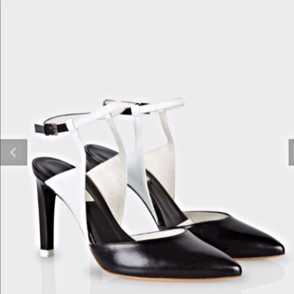 Paul Smith black leather and white lila high heel shoes